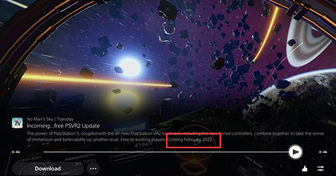  《无人深空》确认首发日支持PS VR2