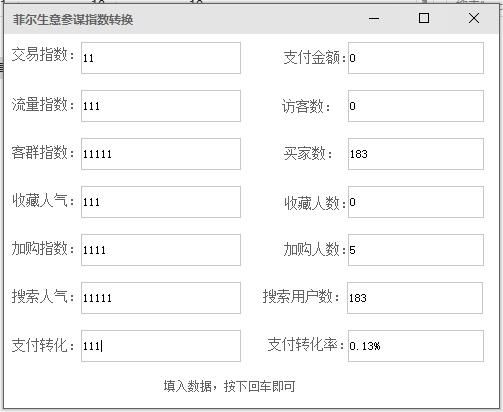 菲尔生意参谋指数转换工具图片2