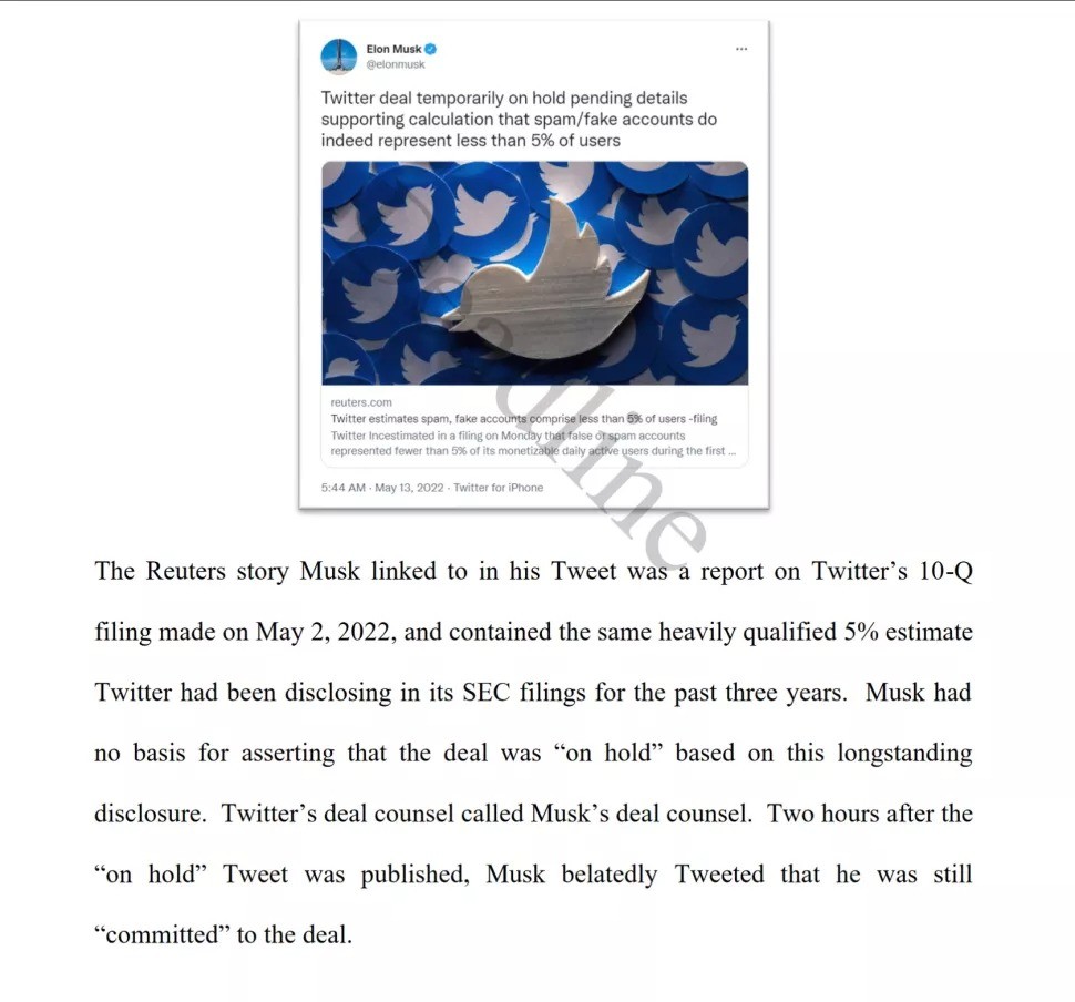 推特正式起诉马斯克 要求强制完成440亿美元收购交易
