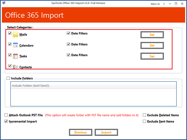 SysTools Office 365 Import图片