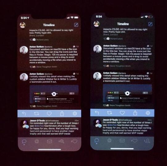iPhoneXS被曝屏幕有缺陷：亮度降低时颜色变异扭曲！