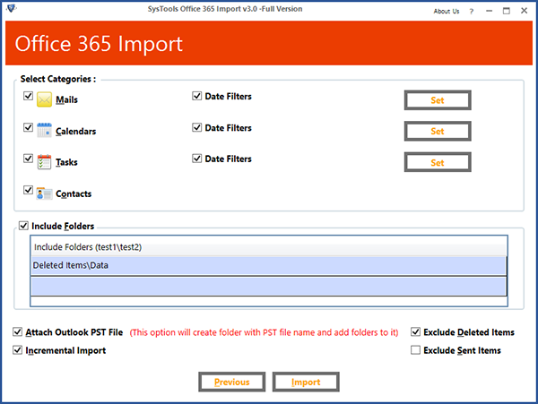 SysTools Office 365 Import图片