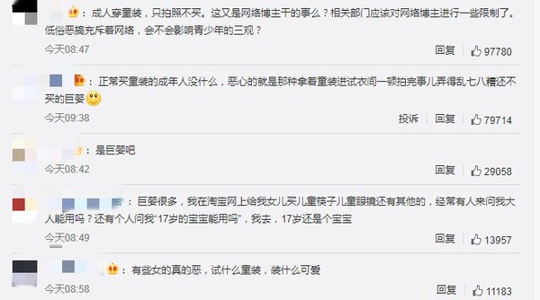 成人为显身材试穿优衣库童装上热搜 网友：巨婴吗？